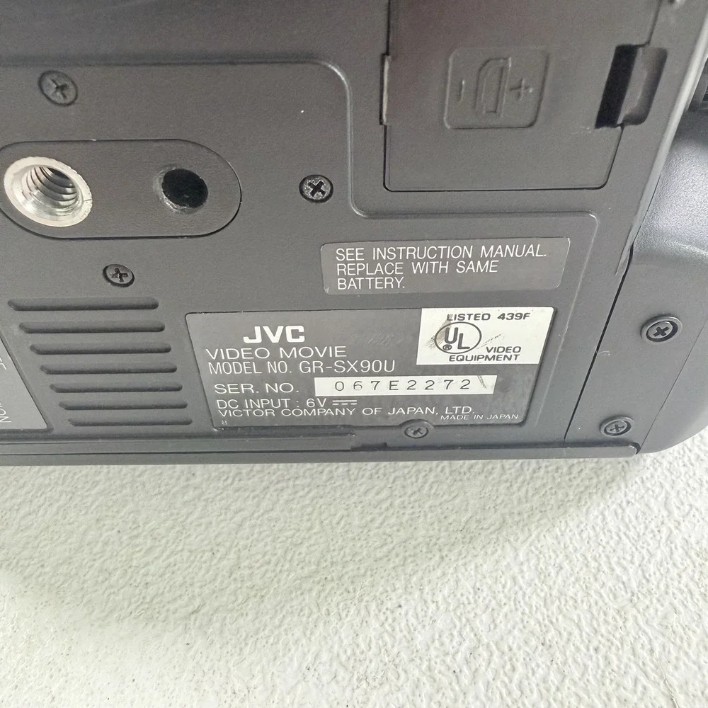 JVC GR-SX90U Compact Super VHS VHS-C Camcorder Video Camera AS IS UNTESTED